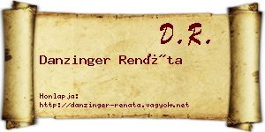 Danzinger Renáta névjegykártya